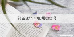 诺基亚5310能用微信吗