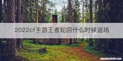 2022cf手游王者轮回什么时候返场
