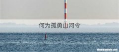 何为孤勇山河令