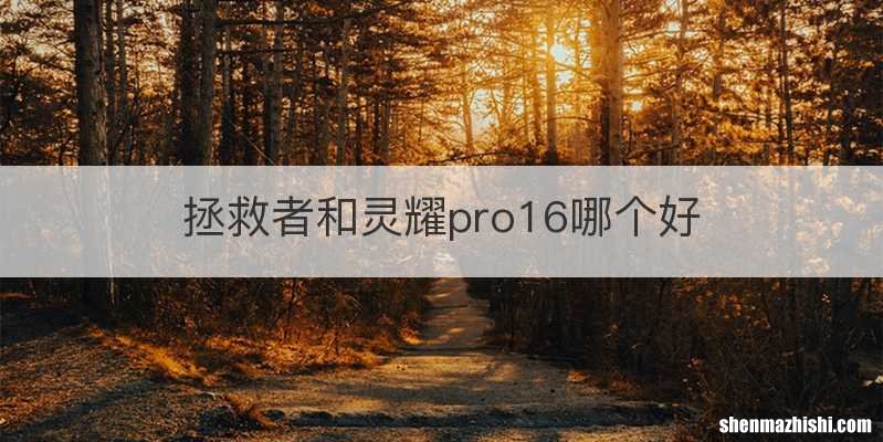 拯救者和灵耀pro16哪个好