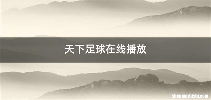 天下足球在线播放