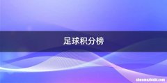 足球积分榜