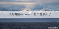 华为电脑microsoft账户登录不了