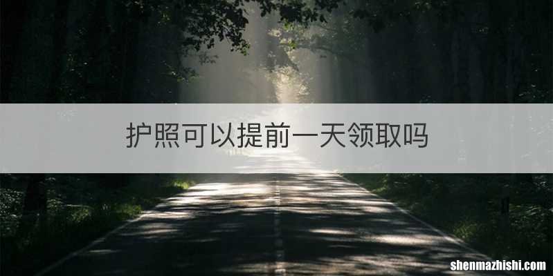 护照可以提前一天领取吗
