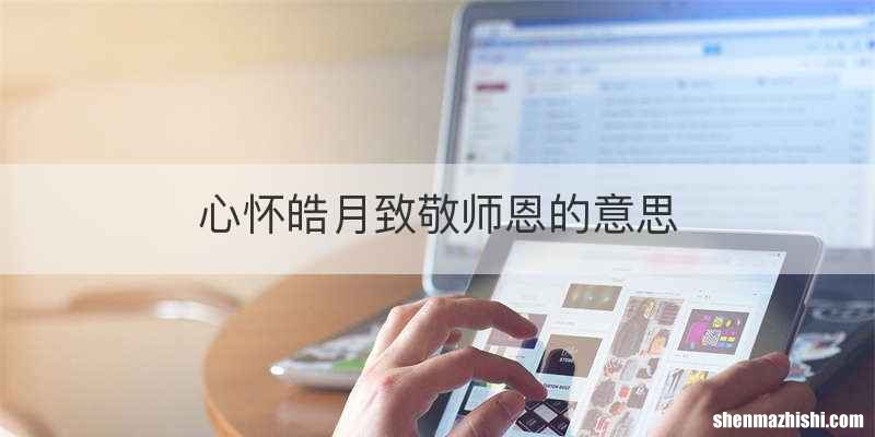 心怀皓月致敬师恩的意思