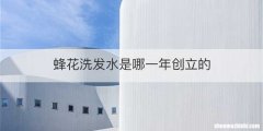蜂花洗发水是哪一年创立的