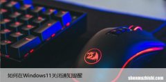 Windows11的通知提醒怎么关闭？这样设置就行