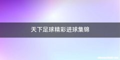 天下足球精彩进球集锦