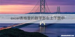 excel表格里的数字怎么上下居中