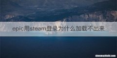 epic用steam登录为什么加载不出来