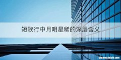 短歌行中月明星稀的深层含义
