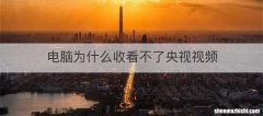 电脑为什么收看不了央视视频