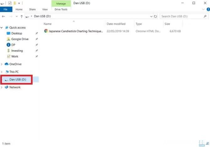 如何在Windows10上使用闪存驱动器