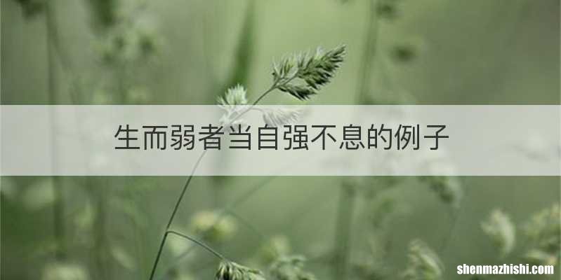 生而弱者当自强不息的例子