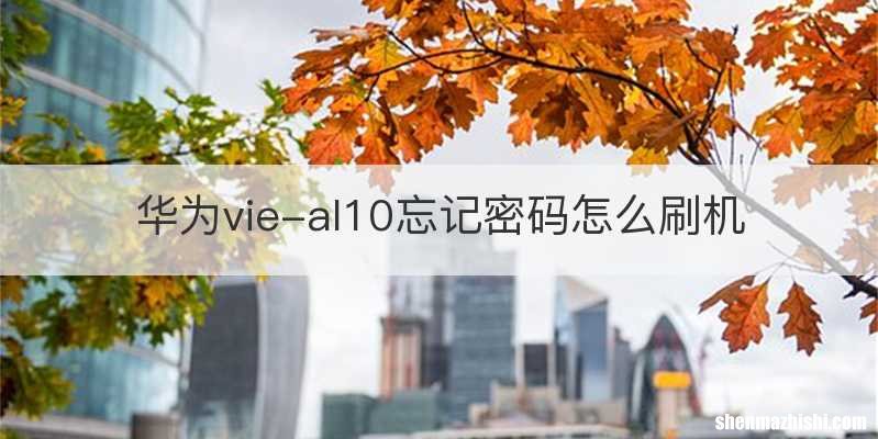华为vie-al10忘记密码怎么刷机