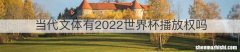 当代文体有2022世界杯播放权吗