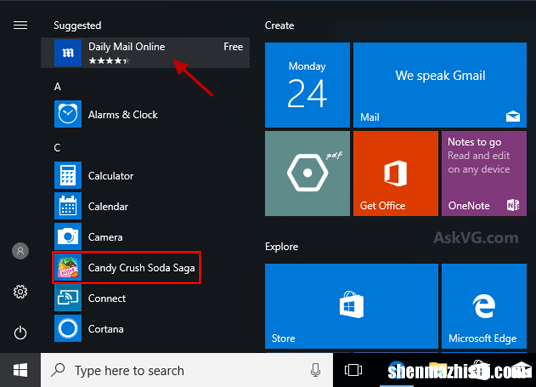 如何在Windows10中从“开始”中删除建议的应用程序