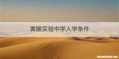 黄陂实验中学入学条件