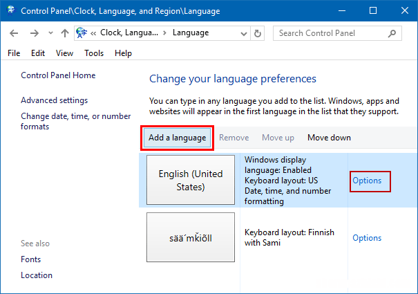 如何在Windows10上添加或删除输入语言