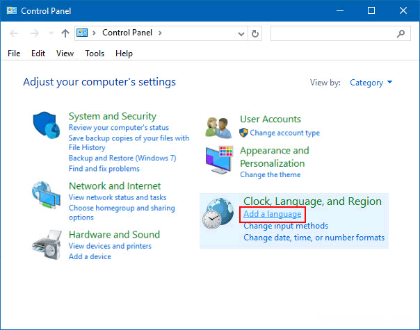 如何在Windows10上添加或删除输入语言