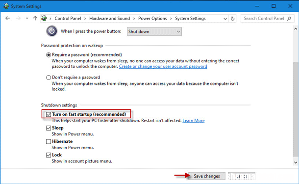如何在Windows10中打开/关闭快速启动