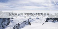 全职高手叶修霸吻苏沐橙是哪集