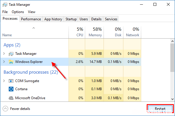 如何在Windows10电脑上重新启动Explorer.exe