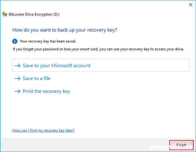 在Windows10中备份BitLocker恢复密钥的3种方法