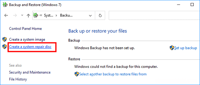 如何在Windows10上创建恢复驱动器或系统修复光盘