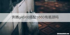 奔腾g4560搭配1660有瓶颈吗