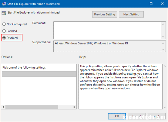 在Windows10中最小化或展开文件资源管理器功能区
