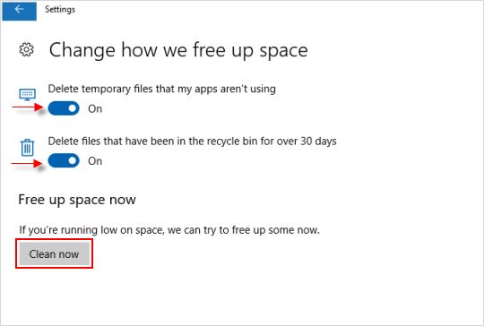 Win10如何启用存储感知自动释放空间