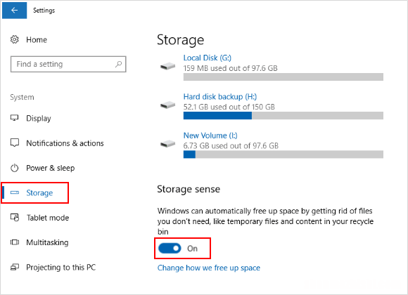 Win10如何启用存储感知自动释放空间
