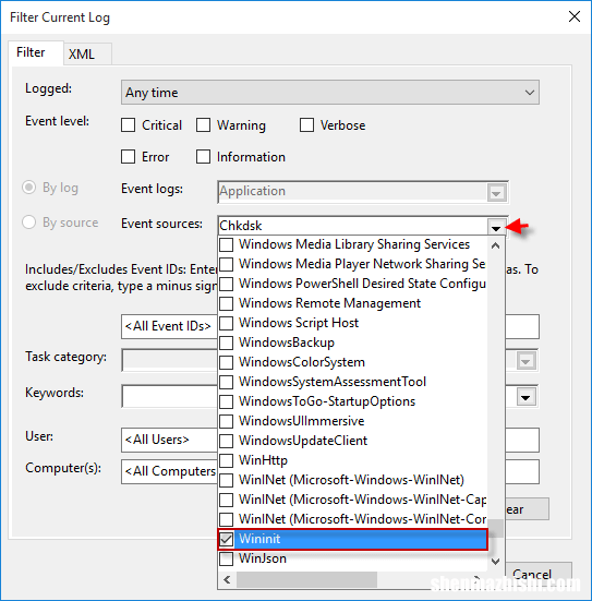 阅读Windows10中CheckDesk的事件查看器日志