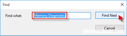 在Windows10中查找内存诊断的事件查看器日志