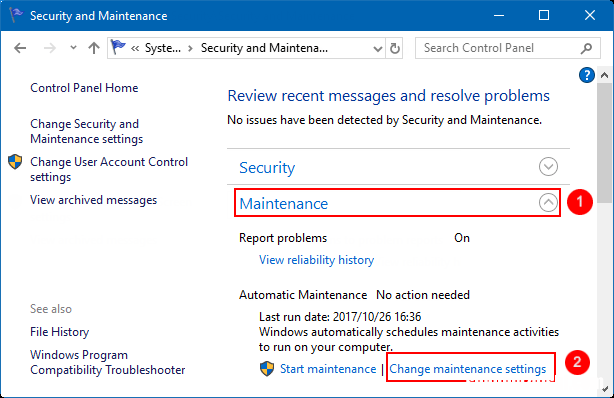 如何在Windows10中启动和更改自动维护计划