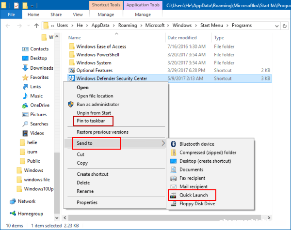 如何创建Windows Defender安全中心快??捷方式
