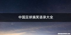 中国足球搞笑语录大全