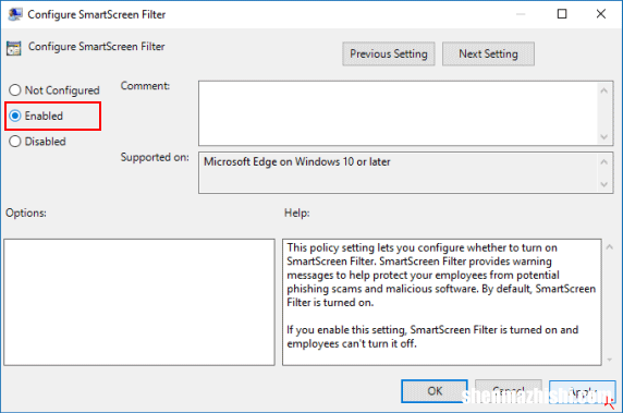 如何在Win10中为Edge启用SmartScreen筛选器