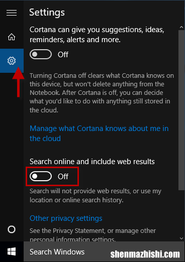 如何在Windows10搜索中关闭或禁用Web结果