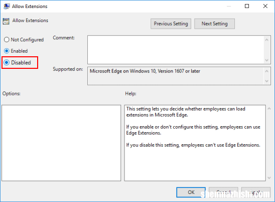 如何在Windows10中启用或禁用Microsoft Edge扩展