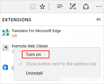 如何在Windows10中启用或禁用Microsoft Edge扩展