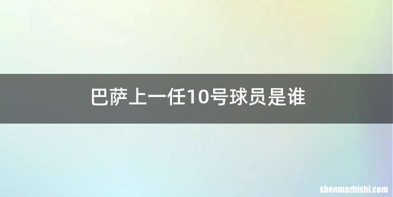 巴萨上一任10号球员是谁