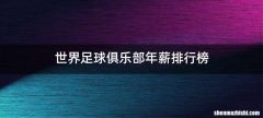 世界足球俱乐部年薪排行榜