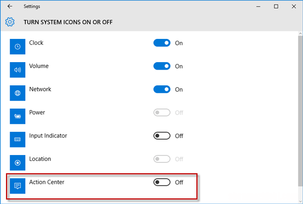 如何从Windows10任务栏中删除操作中心图标