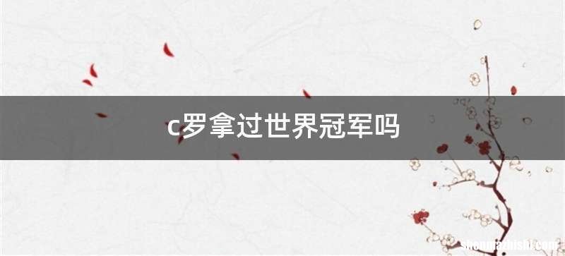 c罗拿过世界冠军吗