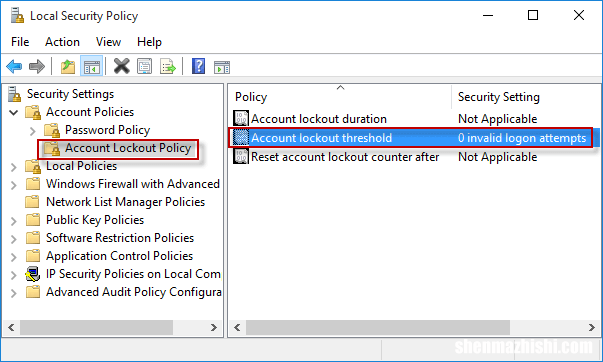 限制Windows10中登录尝试失败的次数