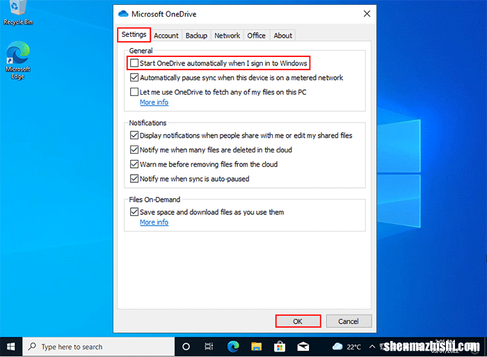如何阻止OneDrive在Windows10中启动时打开