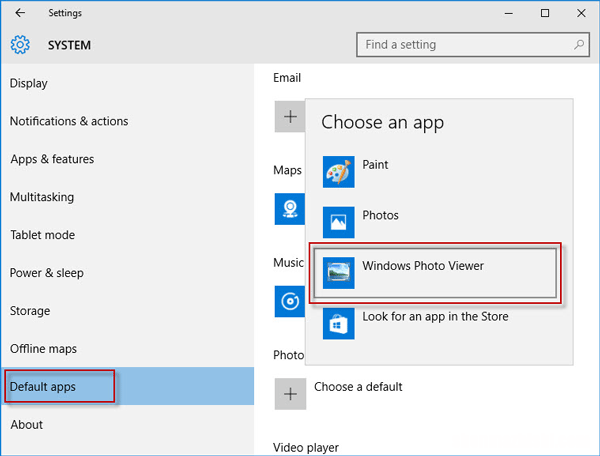 照片查看器在Windows10中的默认设置步骤