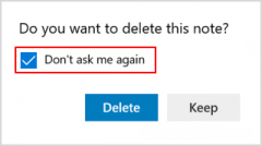 Win10如何在便笺中启用/禁用删除确认